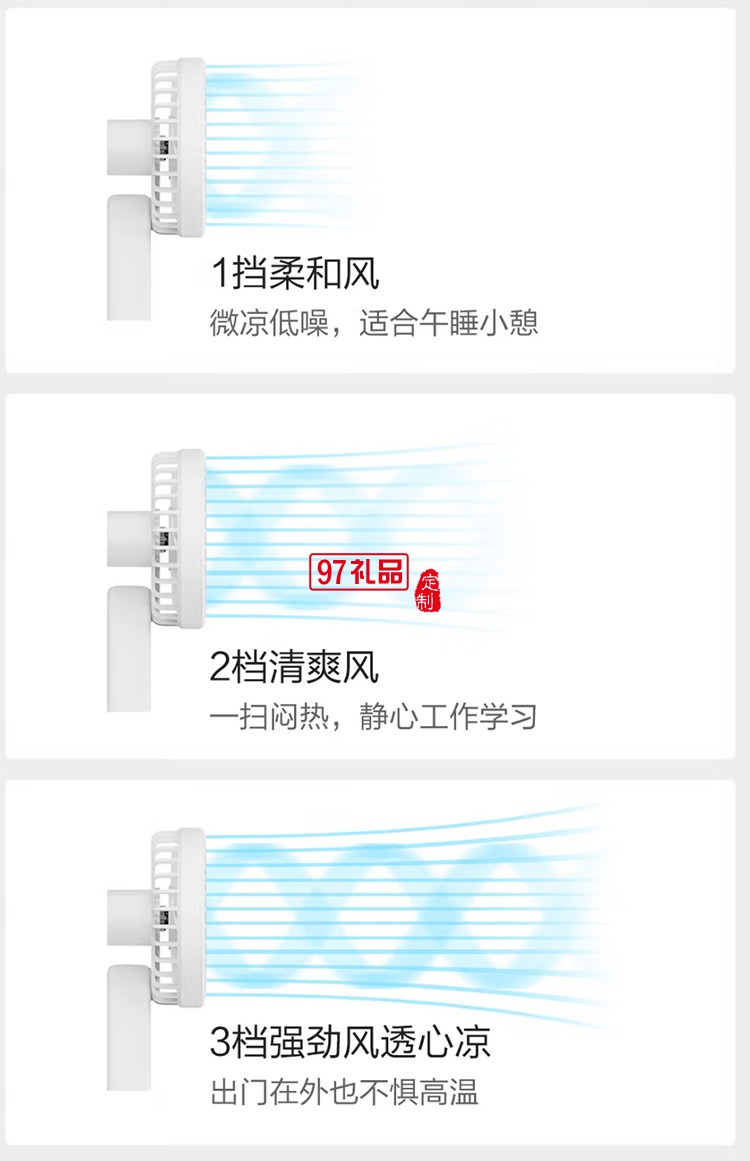 質零usb三擋風力調節(jié)迷你折疊小風扇ZS6003定制公司廣告禮品