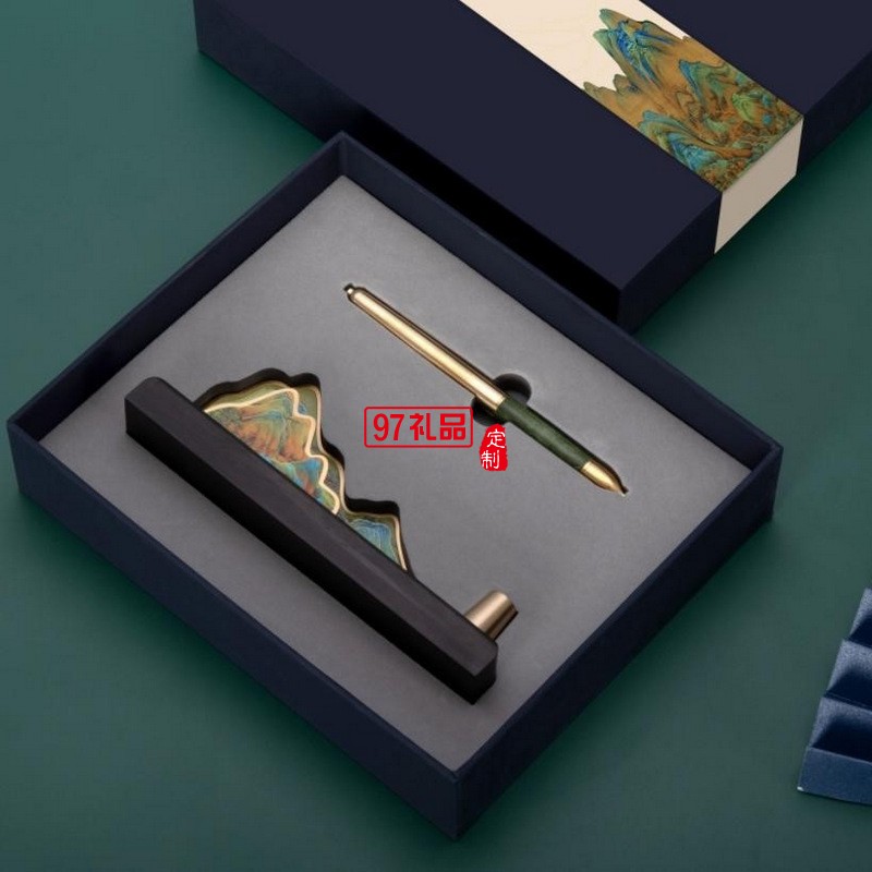 公司商務(wù)套裝禮品千里江山筆記本中國風禮品伴手禮印logo