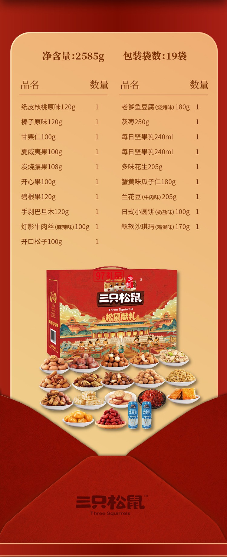 三只松鼠 松鼠獻(xiàn)禮堅果禮盒