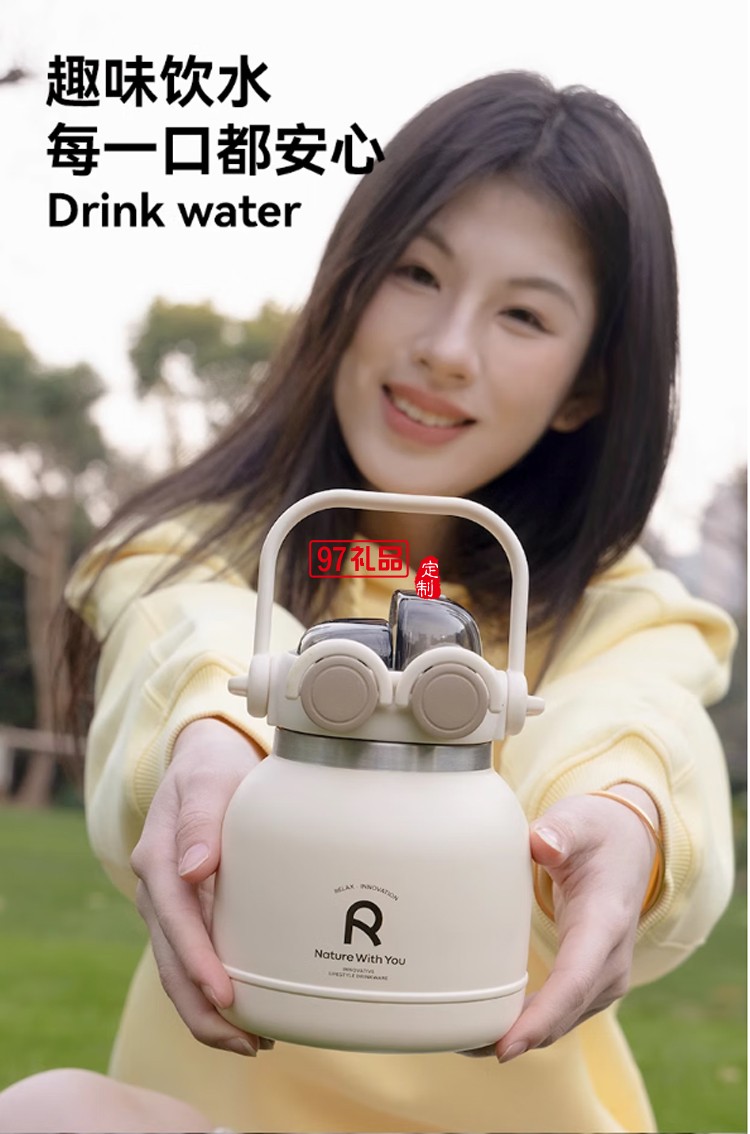 樂序rano316不銹鋼保溫杯大容量女生高顏值保溫壺抹茶曲奇