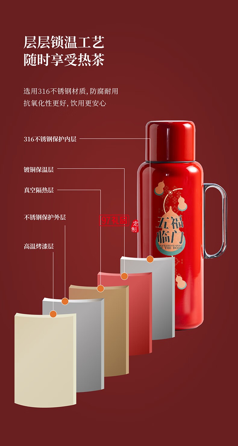 無(wú)侘居「五福臨門(mén)」茶禮套裝高端商務(wù)禮贈(zèng)品