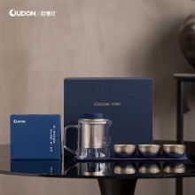 鈦藍(lán)飄逸藍(lán)尊套裝 OD-40PYZ 輕奢高檔茶具禮盒精美套裝