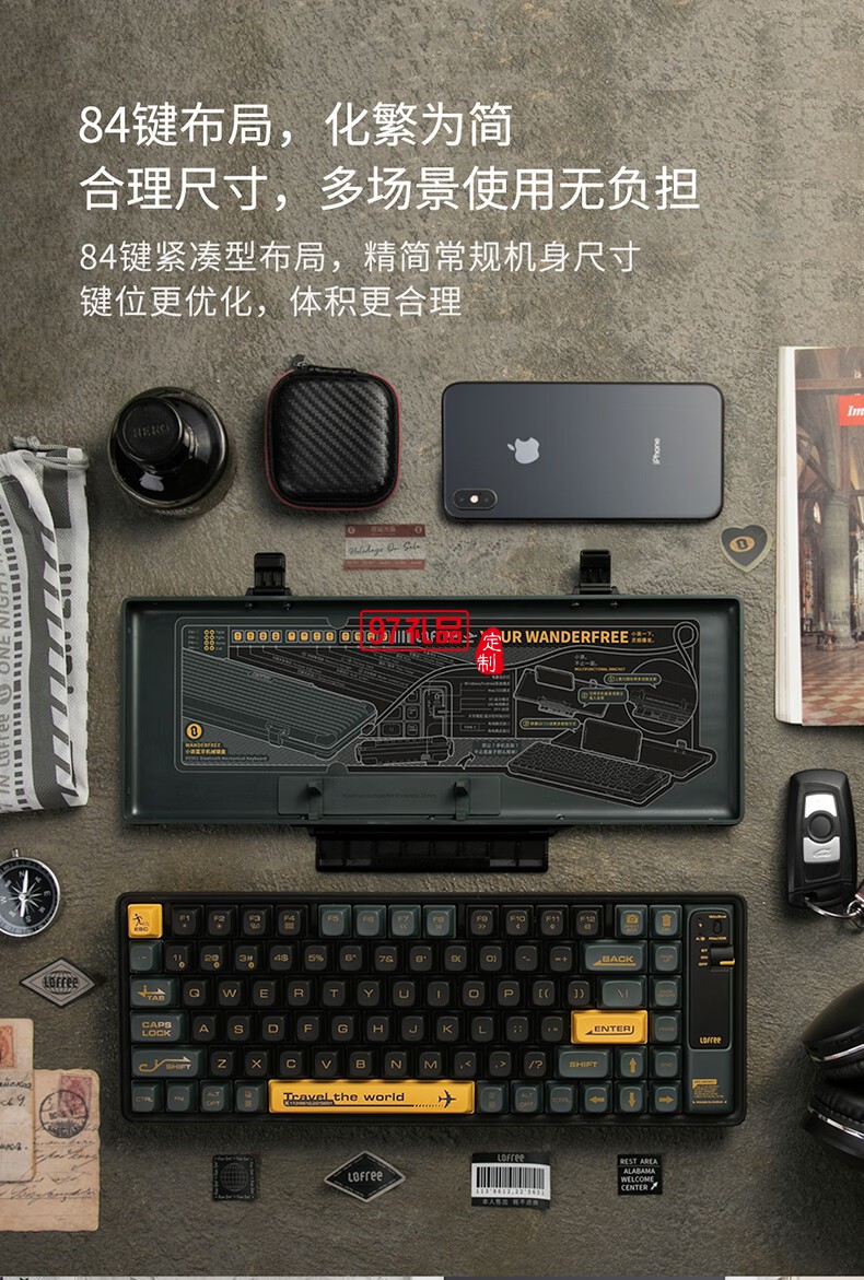 Lofree洛斐  機(jī)械電子多功能鍵盤灰色系列