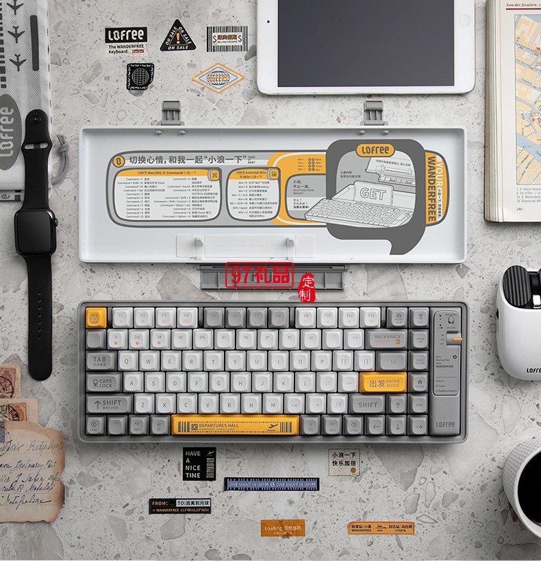 Lofree洛斐  機(jī)械電子多功能鍵盤灰色系列