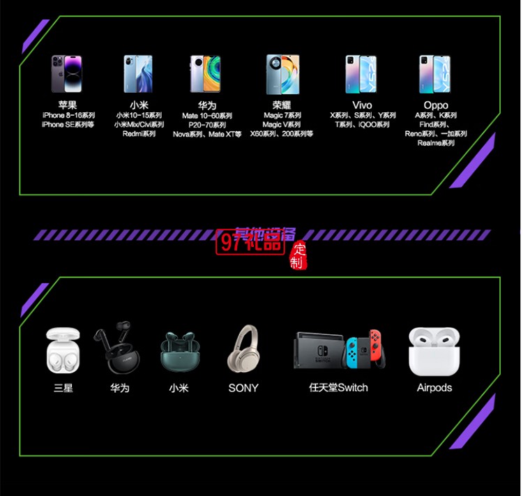 140W氮化鎵磁吸桌面充電站