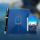 派克（PARKER）高端簽字筆禮盒 輕奢節(jié)日定制禮物 卓爾磨砂黑金夾寶