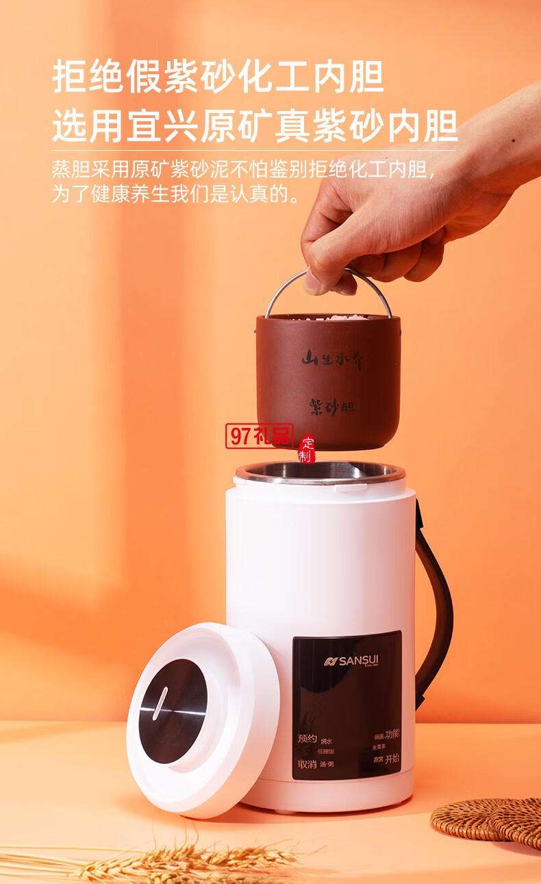 山水養(yǎng)生壺多功能燒水壺全自動煮茶器迷你便攜式煎藥壺電水壺