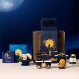 中秋桂月團圓?國風(fēng)陶瓷茶具套裝 手繪玉兔品茗杯壺 送禮盒裝