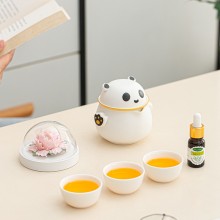 月滿桂香時，把團圓揉進晚風里，熊貓茶具套組