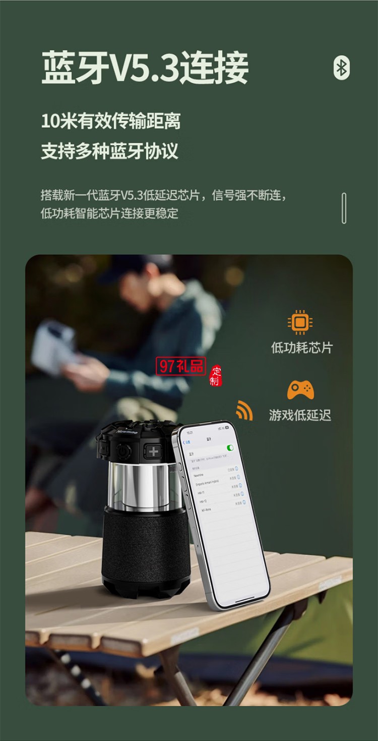 無線藍牙音箱戶外露營便攜音響電腦高音質重低音炮環(huán)繞露營小音響立體蘋果華